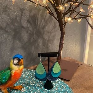 Shades of Blue Statement Earrings